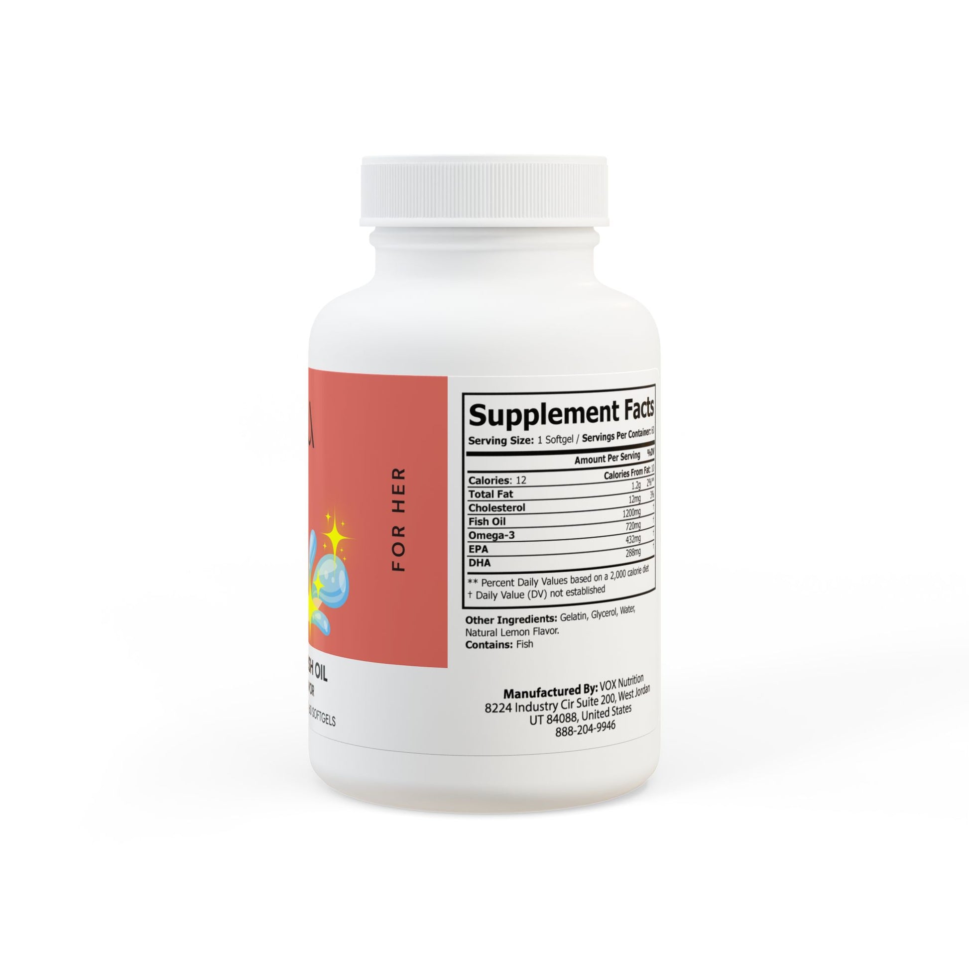 Omega 3 Fish Oil Supplement (60 Softgels)