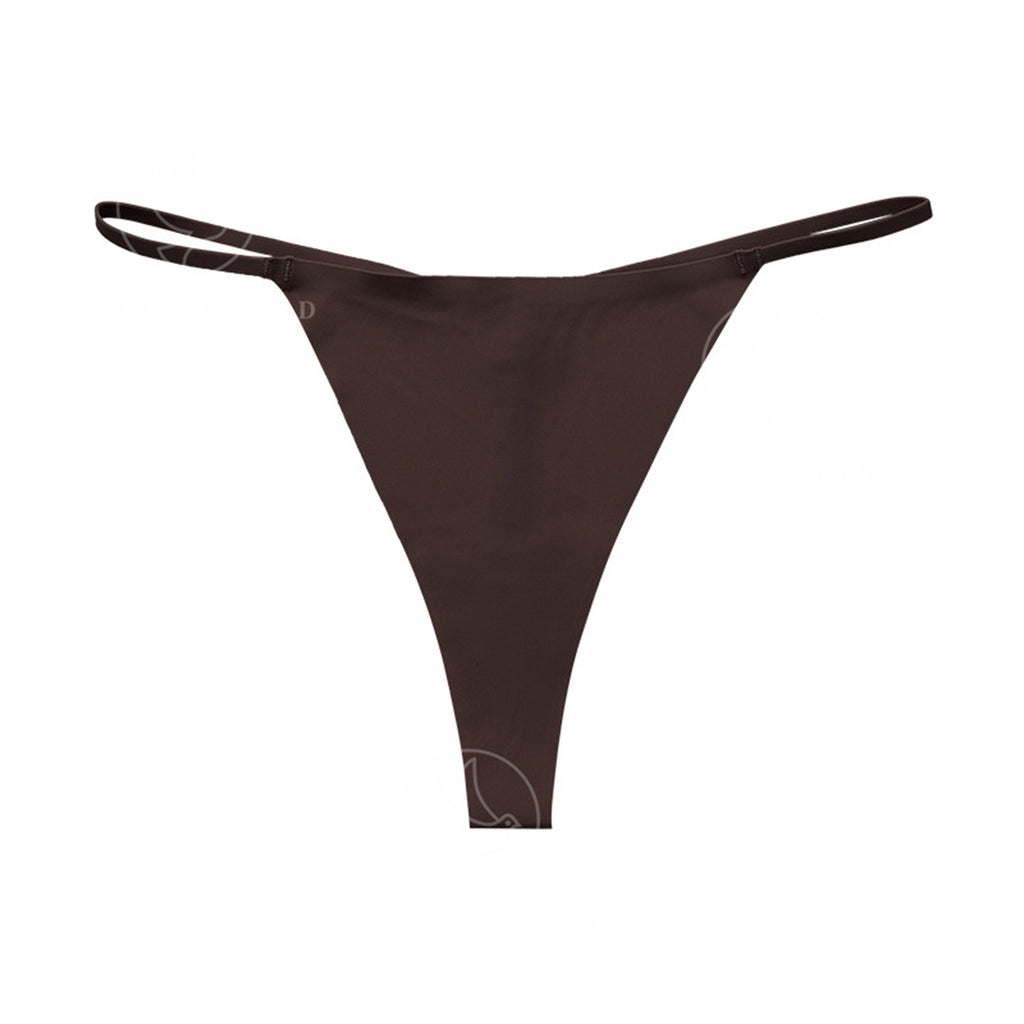 Seamless Ice Silk T-Back Panties – 5-Pack