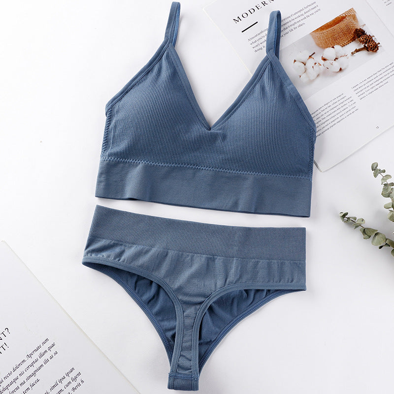 Wireless Triangle Bra & Panty Set