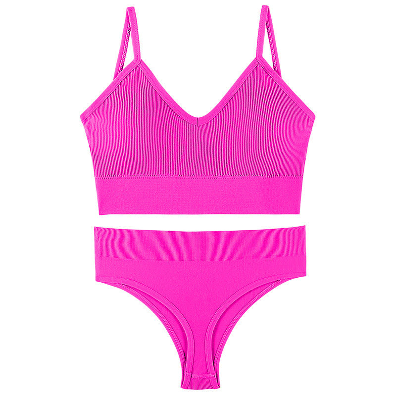Wireless Triangle Bra & Panty Set