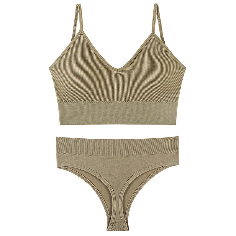 Wireless Triangle Bra & Panty Set