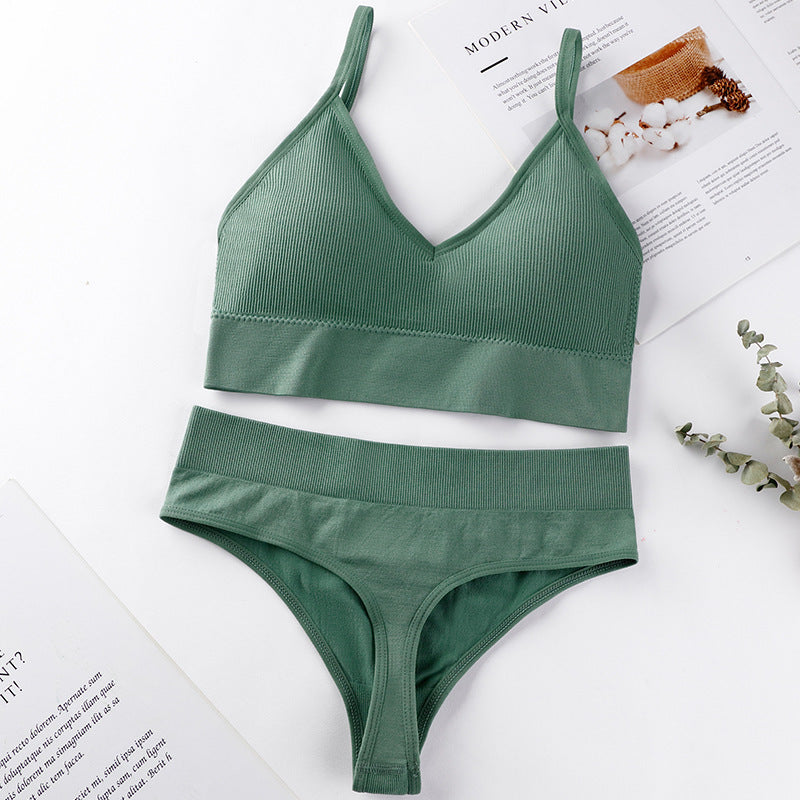 Wireless Triangle Bra & Panty Set
