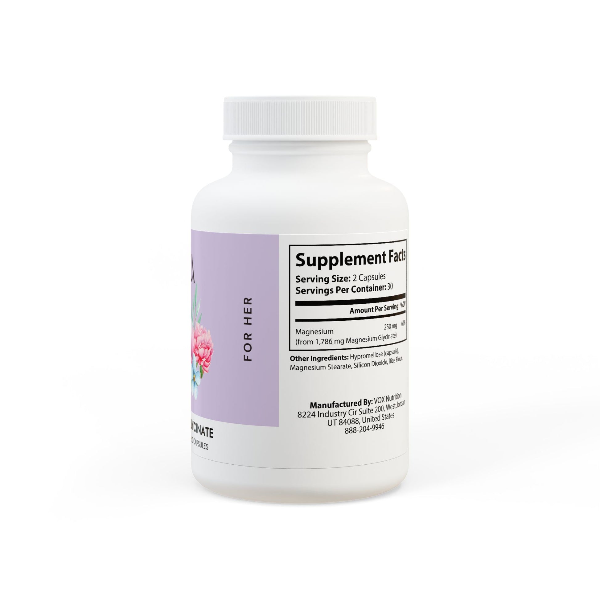 Magnesium Glycinate Supplement (60 Capsules)