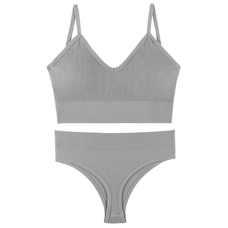 Wireless Triangle Bra & Panty Set
