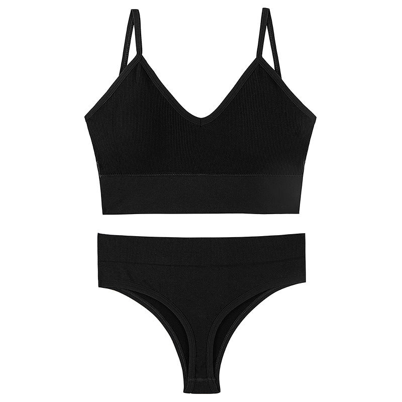 Wireless Triangle Bra & Panty Set