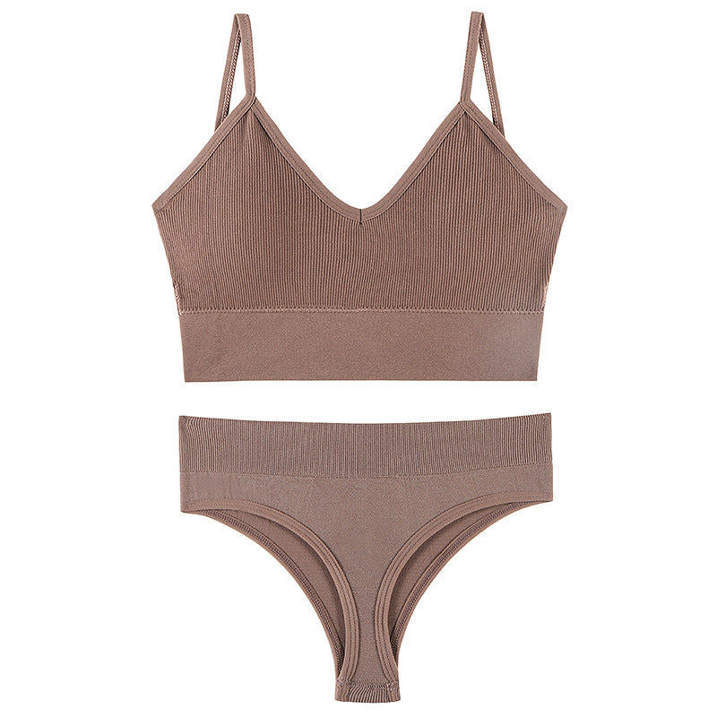 Wireless Triangle Bra & Panty Set