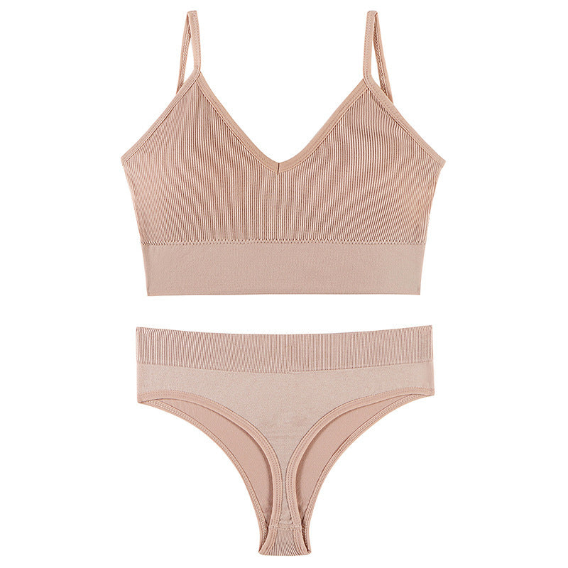 Wireless Triangle Bra & Panty Set
